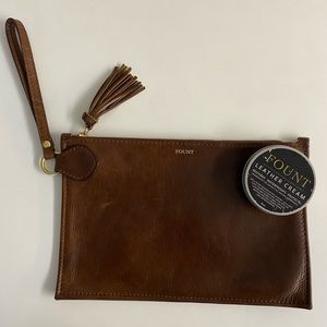 authentic leather FOUNT clutch